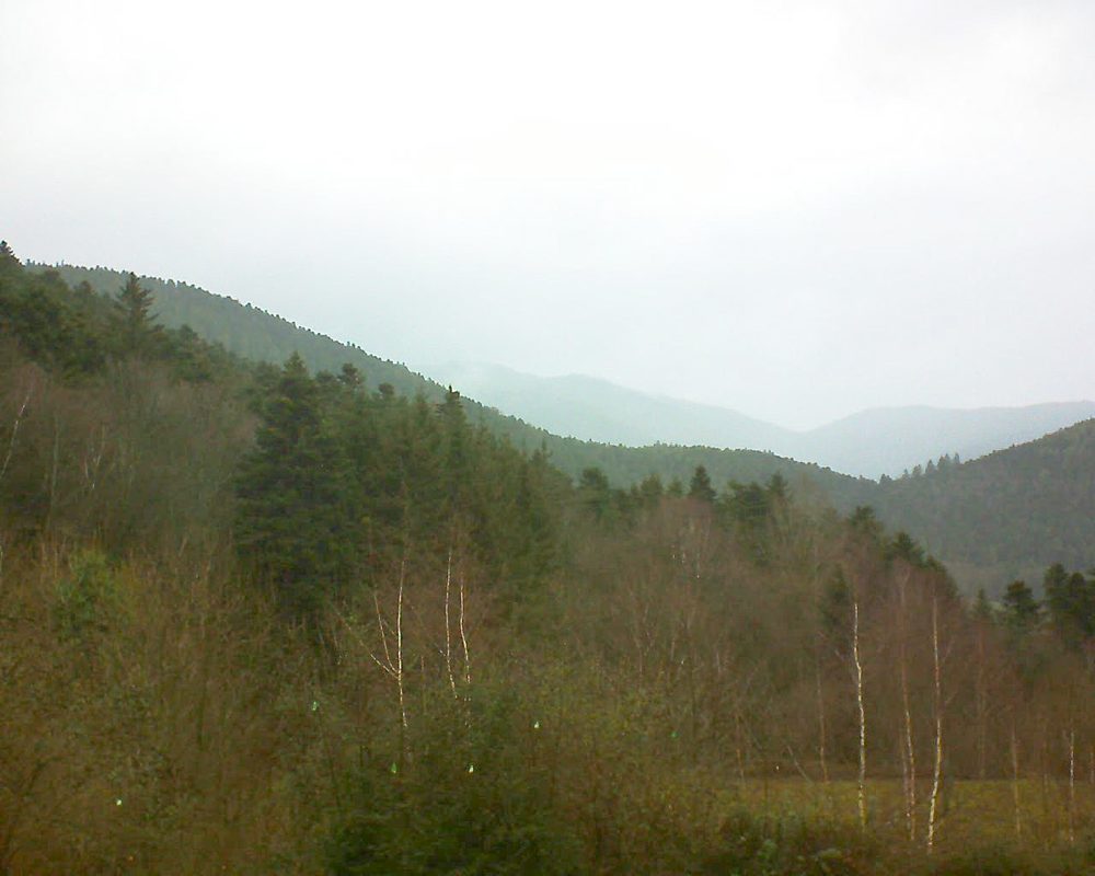 Le petit ballon vu depuis le Domaine Langmatt à Murbach le 22.12.2018 à 09:45 Le petit ballon (Alsace, Vosges) le 22.12.2018 à 09:45