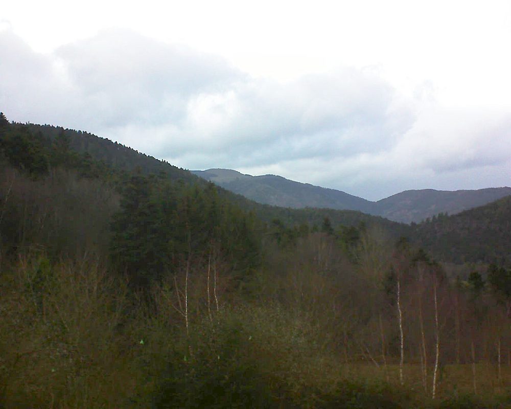 Le petit ballon vu depuis le Domaine Langmatt à Murbach le 22.12.2018 à 14:45 Le petit ballon (Alsace, Vosges) le 22.12.2018 à 14:45