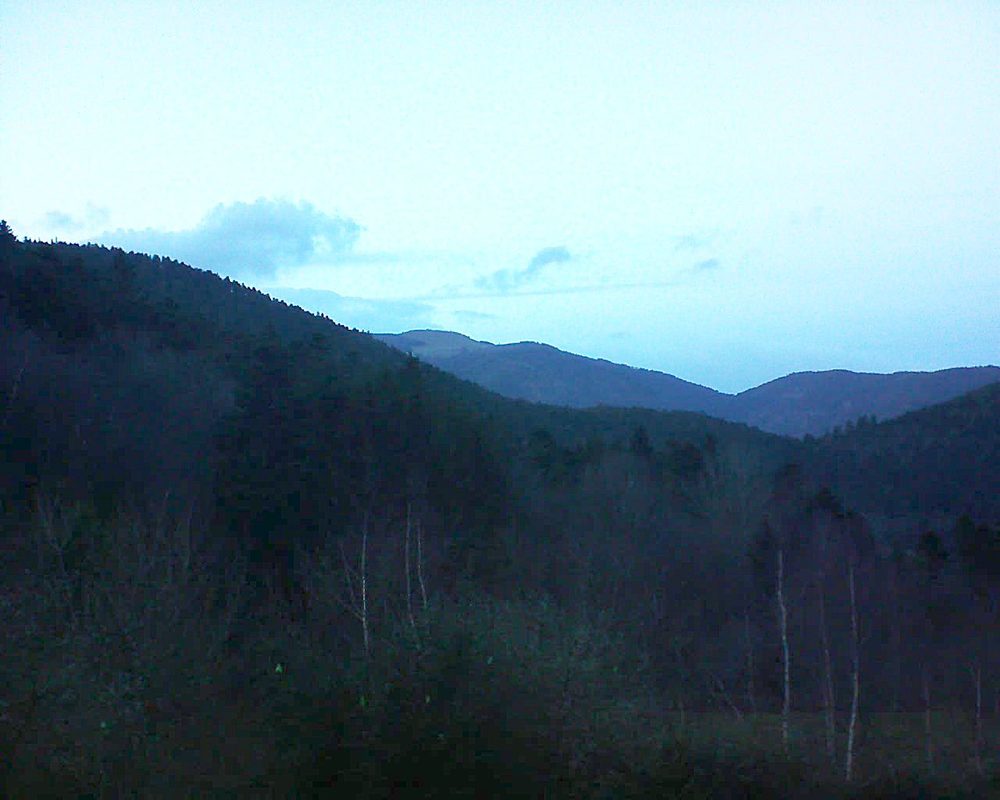 Le petit ballon vu depuis le Domaine Langmatt à Murbach le 22.12.2018 à 16:45 Le petit ballon (Alsace, Vosges) le 22.12.2018 à 16:45
