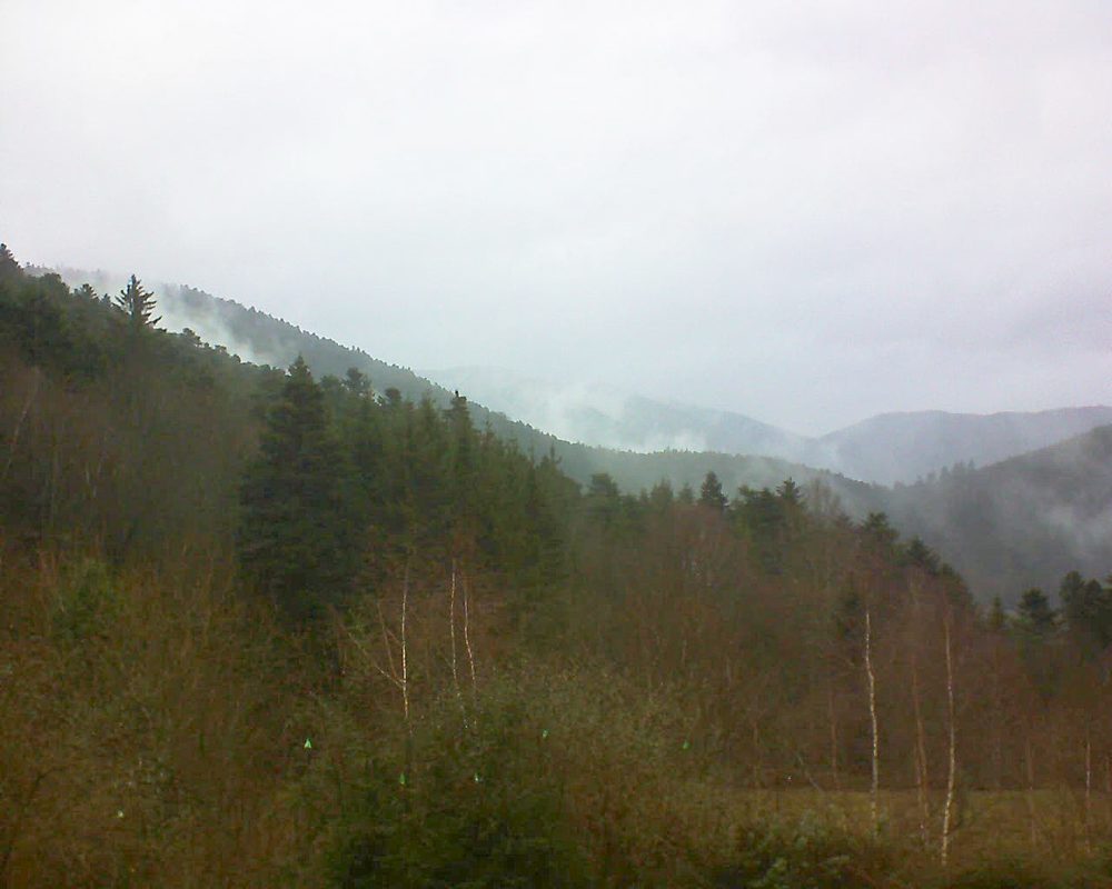 Le petit ballon vu depuis le Domaine Langmatt à Murbach le 23.12.2018 à 11:45 Le petit ballon (Alsace, Vosges) le 23.12.2018 à 11:45