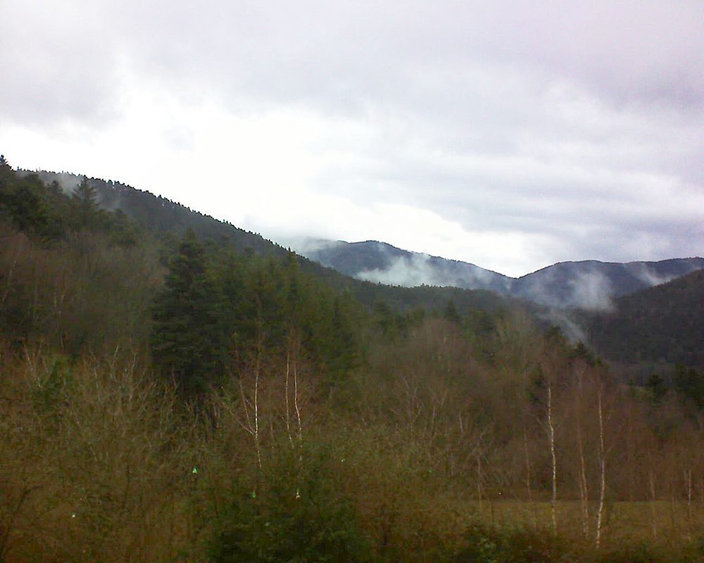 Le petit ballon vu depuis le Domaine Langmatt à Murbach le 24.12.2018 à 10:45 Le petit ballon (Alsace, Vosges) le 24.12.2018 à 10:45
