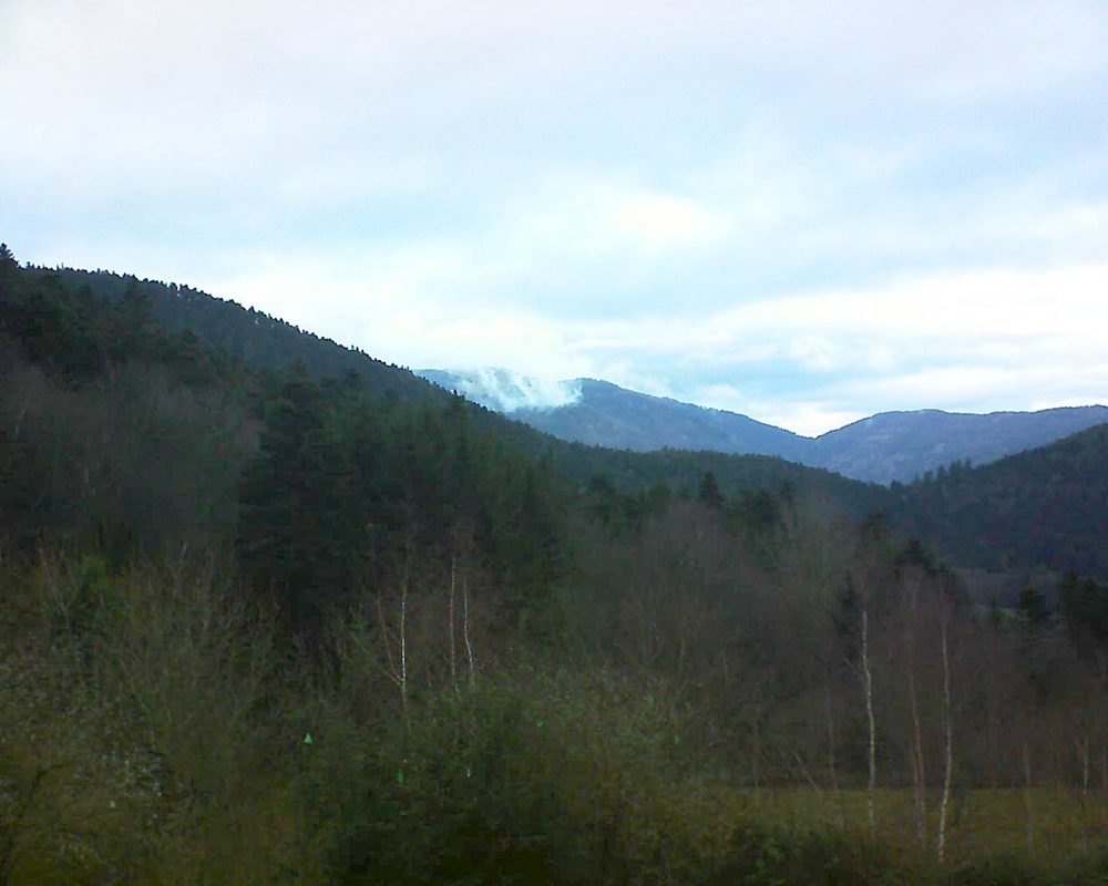 Le petit ballon vu depuis le Domaine Langmatt à Murbach le 24.12.2018 à 16:15 Le petit ballon (Alsace, Vosges) le 24.12.2018 à 16:15