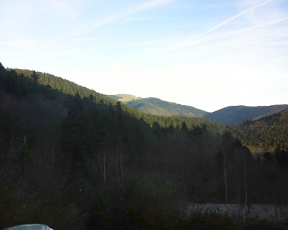 Le petit ballon vu depuis le Domaine Langmatt à Murbach le 27.12.2018 à 09:15 Le petit ballon (Alsace, Vosges) le 27.12.2018 à 09:15