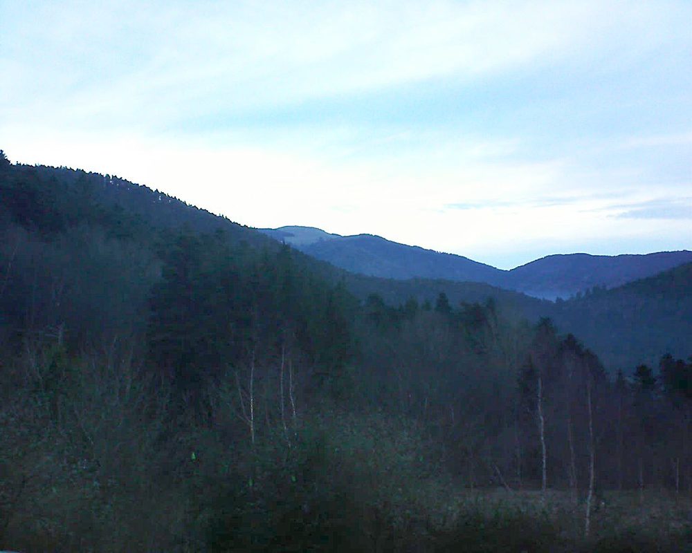 Le petit ballon vu depuis le Domaine Langmatt à Murbach le 28.12.2018 à 08:30 Le petit ballon (Alsace, Vosges) le 28.12.2018 à 08:30