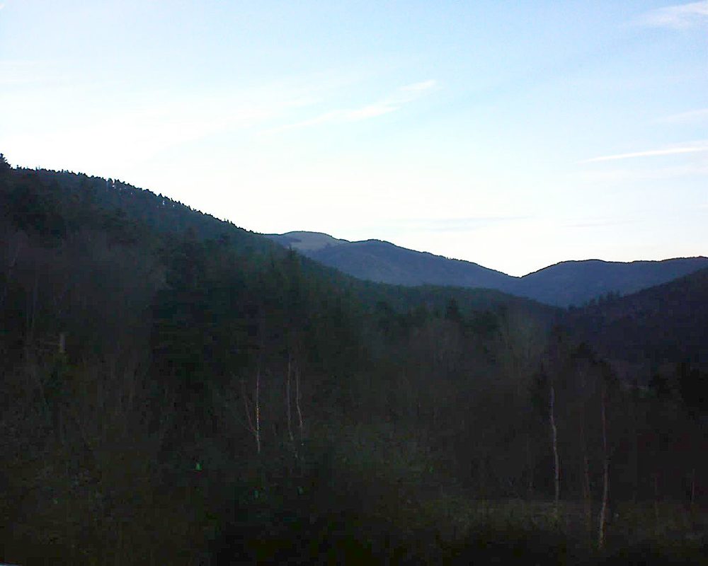 Le petit ballon vu depuis le Domaine Langmatt à Murbach le 28.12.2018 à 09:15 Le petit ballon (Alsace, Vosges) le 28.12.2018 à 09:15