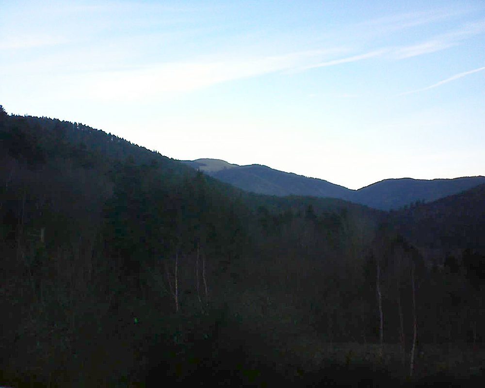 Le petit ballon vu depuis le Domaine Langmatt à Murbach le 28.12.2018 à 09:30 Le petit ballon (Alsace, Vosges) le 28.12.2018 à 09:30