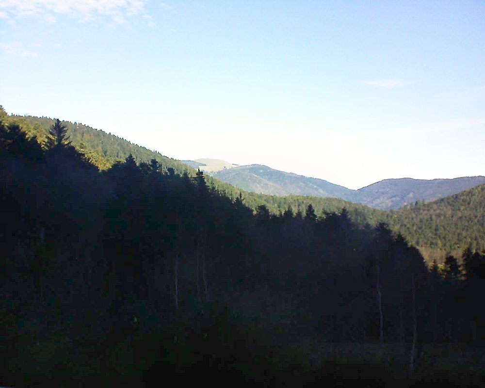 Le petit ballon vu depuis le Domaine Langmatt à Murbach le 28.12.2018 à 10:45 Le petit ballon (Alsace, Vosges) le 28.12.2018 à 10:45