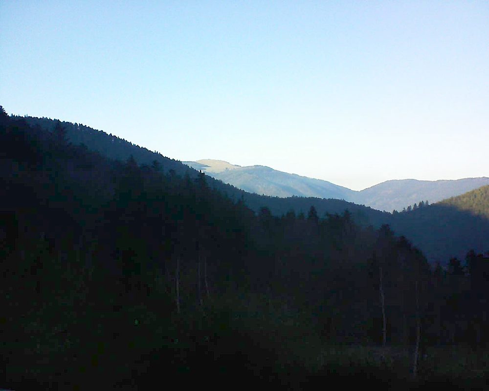Le petit ballon vu depuis le Domaine Langmatt à Murbach le 28.12.2018 à 15:15 Le petit ballon (Alsace, Vosges) le 28.12.2018 à 15:15