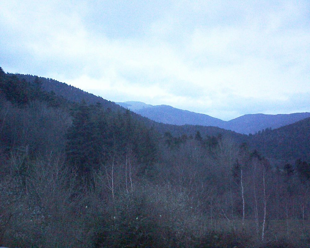 Le petit ballon vu depuis le Domaine Langmatt à Murbach le 30.12.2018 à 08:15 Le petit ballon (Alsace, Vosges) le 30.12.2018 à 08:15