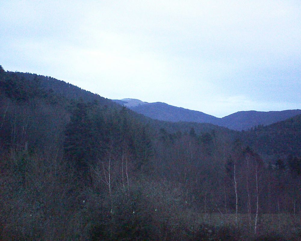 Le petit ballon vu depuis le Domaine Langmatt à Murbach le 31.12.2018 à 08:15 Le petit ballon (Alsace, Vosges) le 31.12.2018 à 08:15