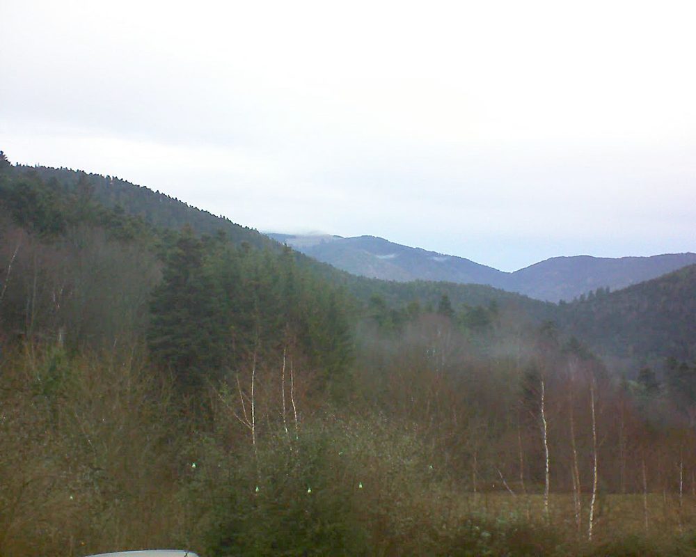 Le petit ballon vu depuis le Domaine Langmatt à Murbach le 31.12.2018 à 09:15 Le petit ballon (Alsace, Vosges) le 31.12.2018 à 09:15
