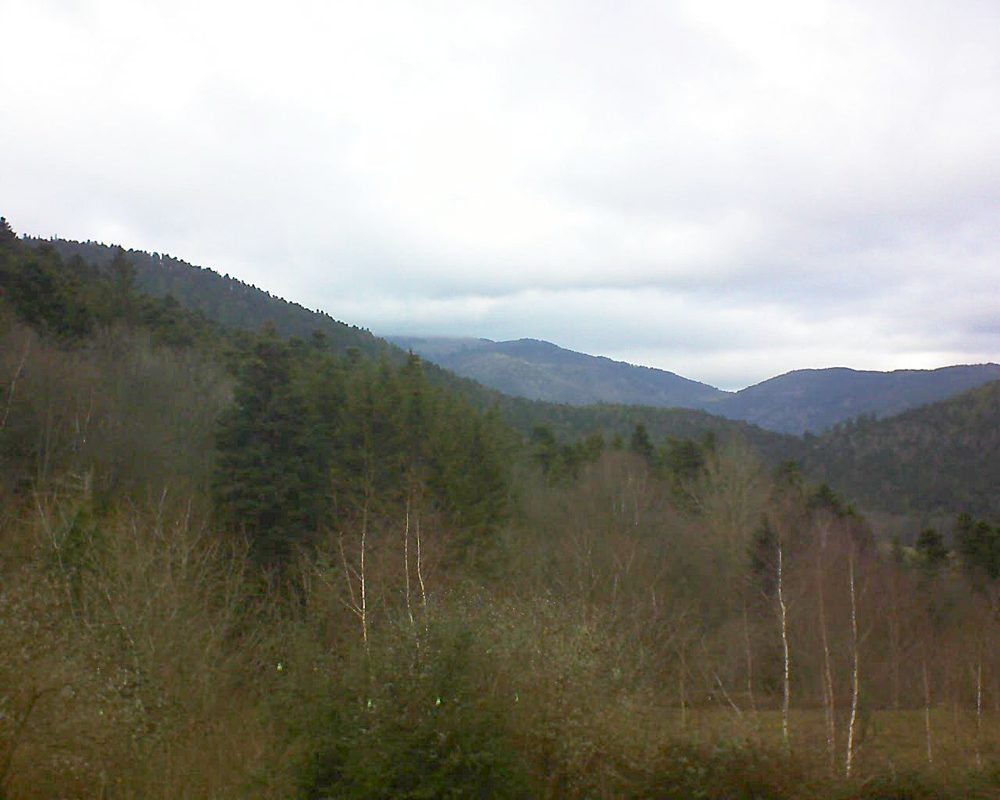 Le petit ballon vu depuis le Domaine Langmatt à Murbach le 01.01.2019 à 14:15 Le petit ballon (Alsace, Vosges) le 01.01.2019 à 14:15