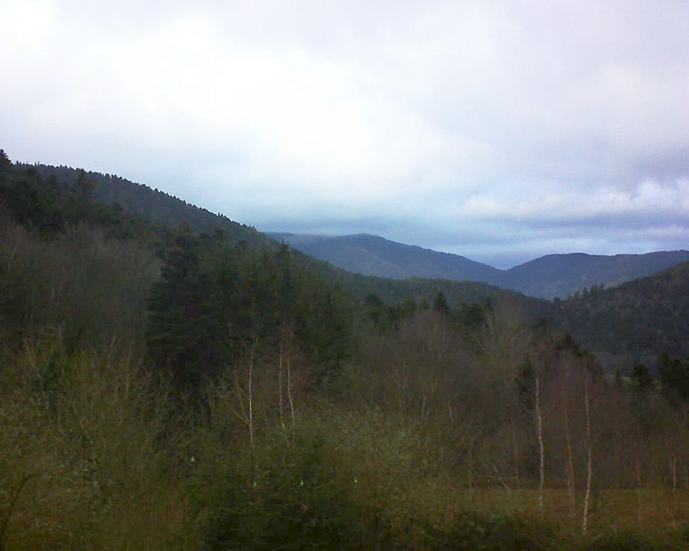 Le petit ballon vu depuis le Domaine Langmatt à Murbach le 01.01.2019 à 14:45 Le petit ballon (Alsace, Vosges) le 01.01.2019 à 14:45
