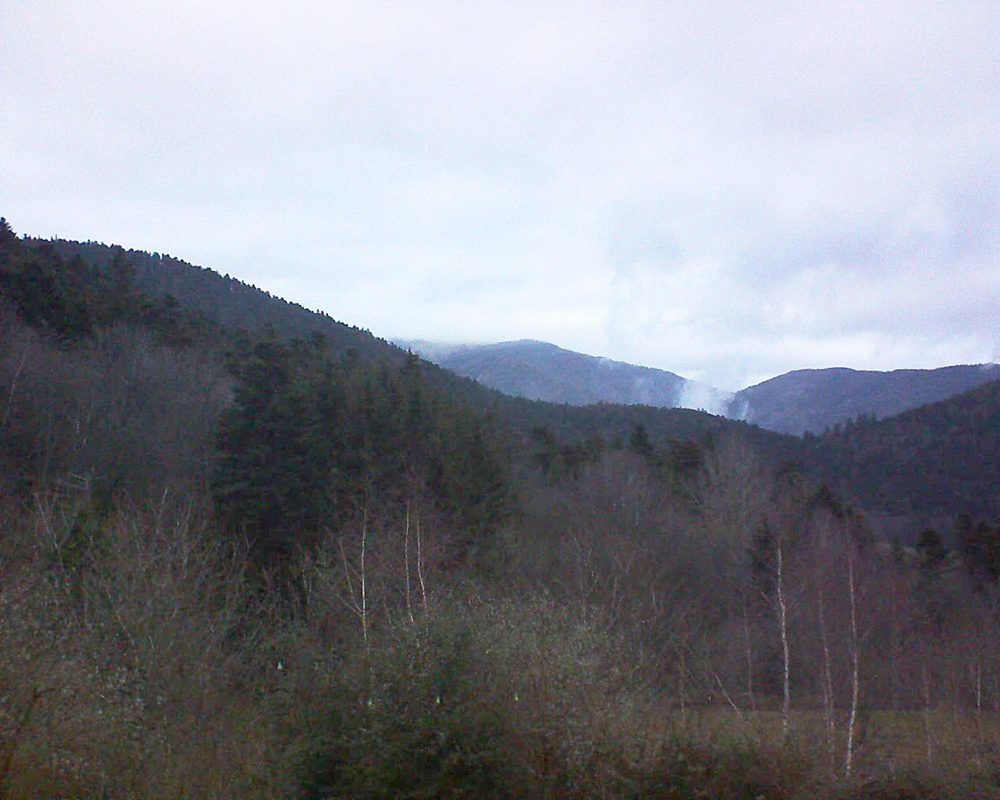 Le petit ballon vu depuis le Domaine Langmatt à Murbach le 01.01.2019 à 16:45 Le petit ballon (Alsace, Vosges) le 01.01.2019 à 16:45