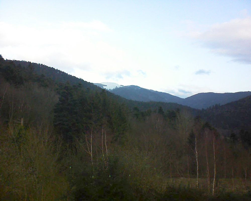 Le petit ballon vu depuis le Domaine Langmatt à Murbach le 02.01.2019 à 09:45 Le petit ballon (Alsace, Vosges) le 02.01.2019 à 09:45
