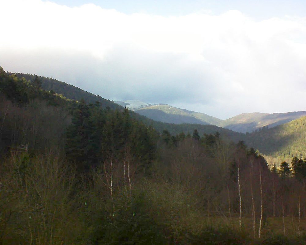 Le petit ballon vu depuis le Domaine Langmatt à Murbach le 02.01.2019 à 14:30 Le petit ballon (Alsace, Vosges) le 02.01.2019 à 14:30