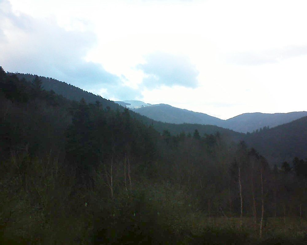 Le petit ballon vu depuis le Domaine Langmatt à Murbach le 02.01.2019 à 16:00 Le petit ballon (Alsace, Vosges) le 02.01.2019 à 16:00