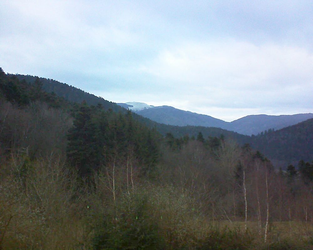Le petit ballon vu depuis le Domaine Langmatt à Murbach le 03.01.2019 à 16:30 Le petit ballon (Alsace, Vosges) le 03.01.2019 à 16:30