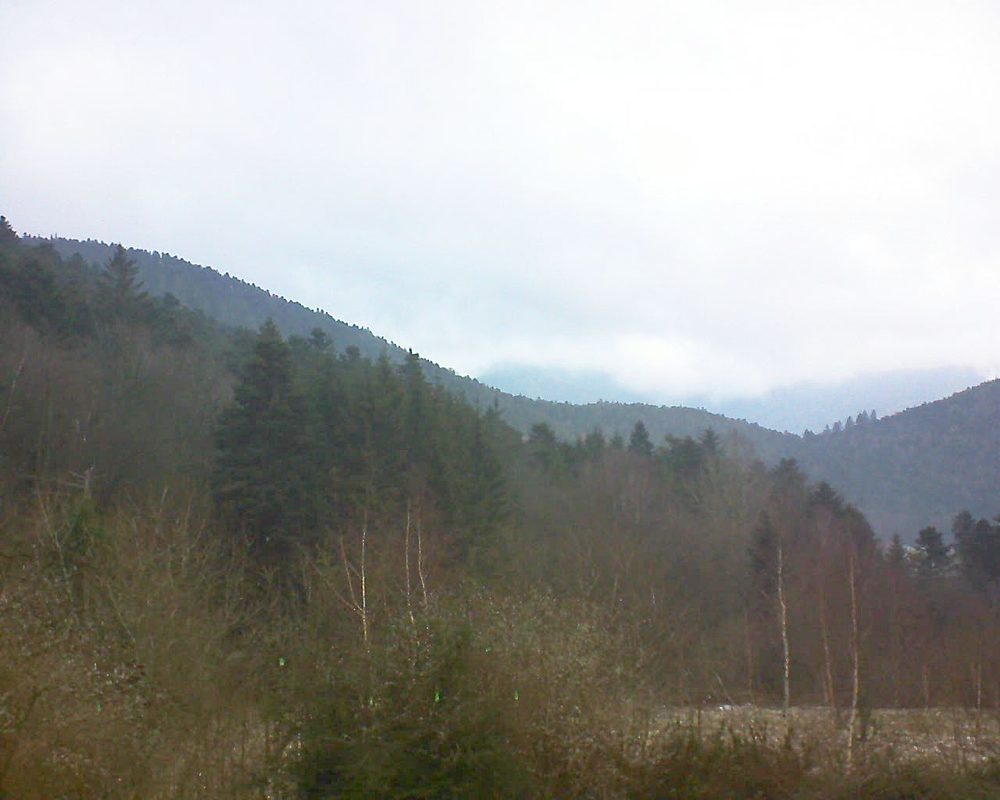 Le petit ballon vu depuis le Domaine Langmatt à Murbach le 04.01.2019 à 08:45 Le petit ballon (Alsace, Vosges) le 04.01.2019 à 08:45