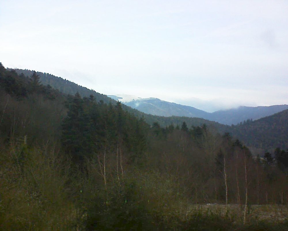 Le petit ballon vu depuis le Domaine Langmatt à Murbach le 04.01.2019 à 09:15 Le petit ballon (Alsace, Vosges) le 04.01.2019 à 09:15