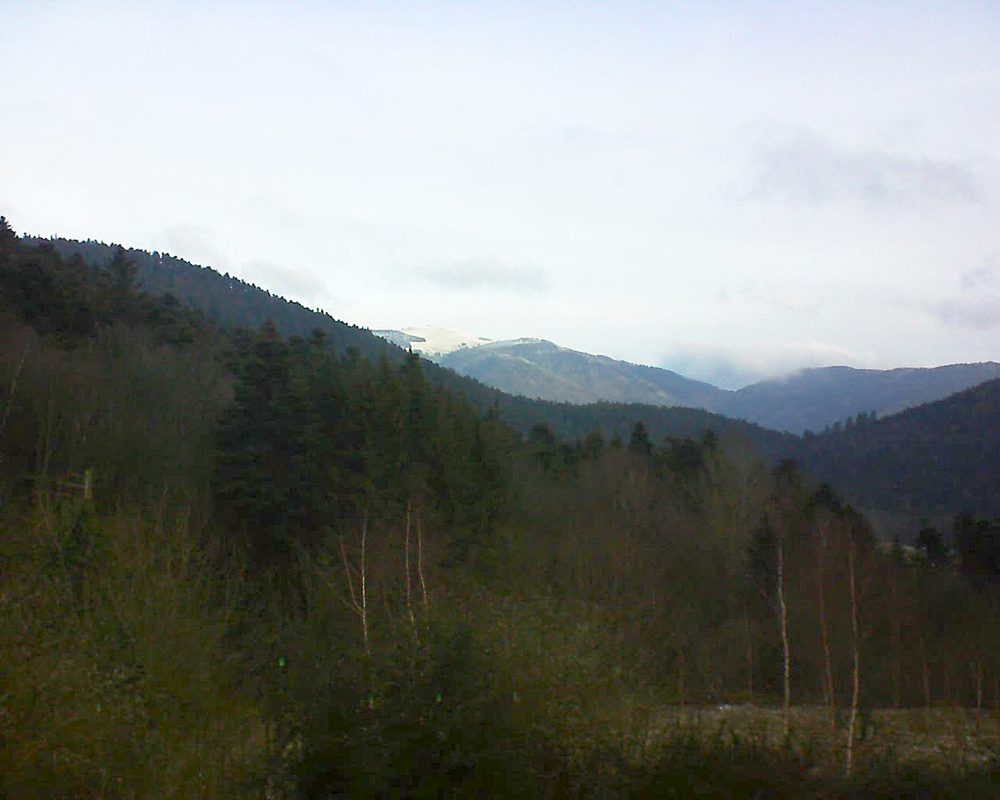Le petit ballon vu depuis le Domaine Langmatt à Murbach le 04.01.2019 à 09:30 Le petit ballon (Alsace, Vosges) le 04.01.2019 à 09:30