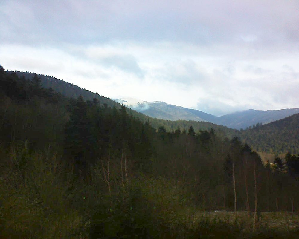 Le petit ballon vu depuis le Domaine Langmatt à Murbach le 04.01.2019 à 09:45 Le petit ballon (Alsace, Vosges) le 04.01.2019 à 09:45