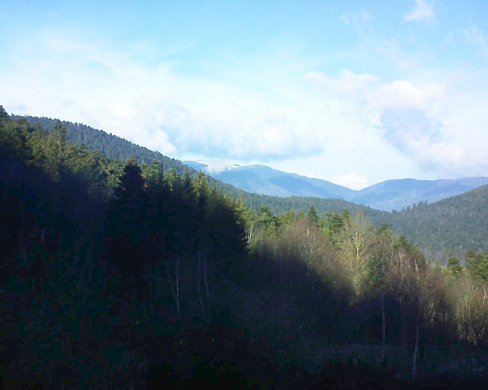 Le petit ballon vu depuis le Domaine Langmatt à Murbach le 04.01.2019 à 13:30 Le petit ballon (Alsace, Vosges) le 04.01.2019 à 13:30