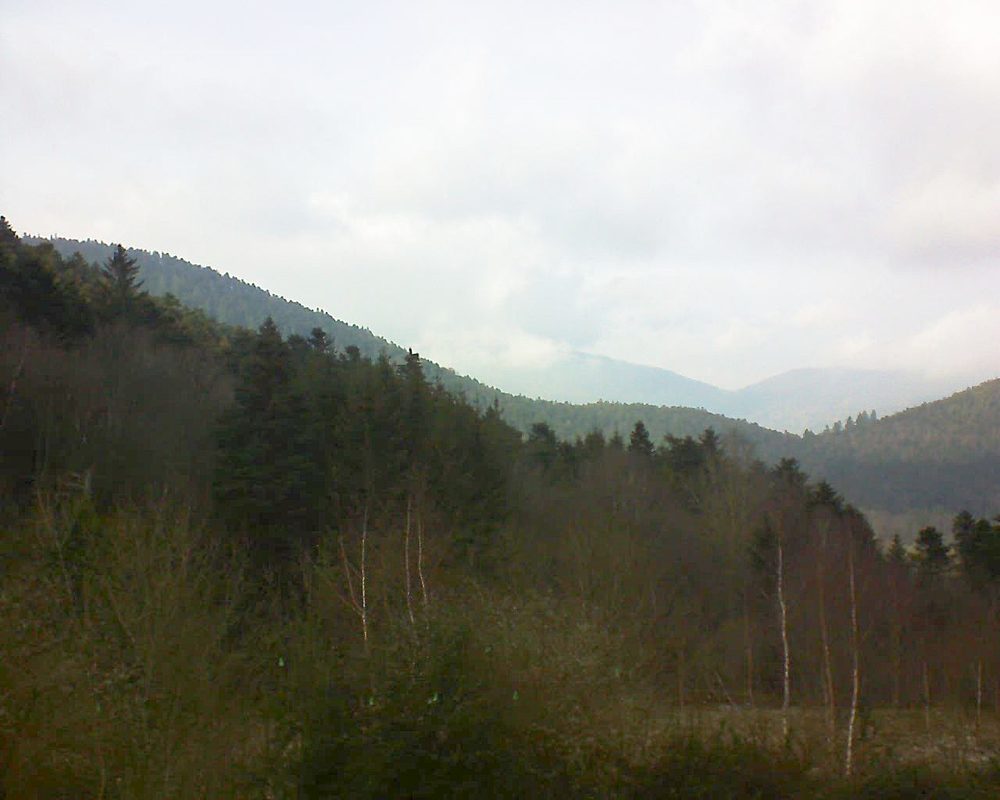 Le petit ballon vu depuis le Domaine Langmatt à Murbach le 04.01.2019 à 14:15 Le petit ballon (Alsace, Vosges) le 04.01.2019 à 14:15
