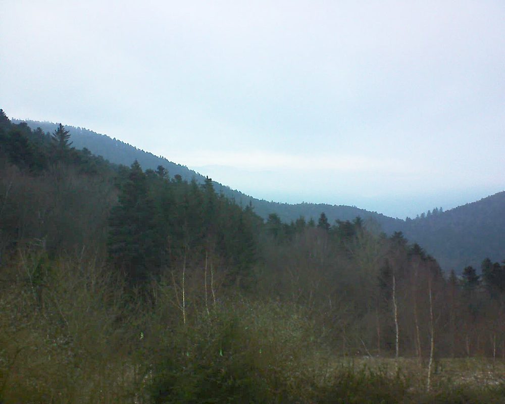 Le petit ballon vu depuis le Domaine Langmatt à Murbach le 04.01.2019 à 16:15 Le petit ballon (Alsace, Vosges) le 04.01.2019 à 16:15
