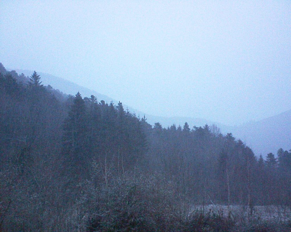 Le petit ballon vu depuis le Domaine Langmatt à Murbach le 05.01.2019 à 08:15 Le petit ballon (Alsace, Vosges) le 05.01.2019 à 08:15