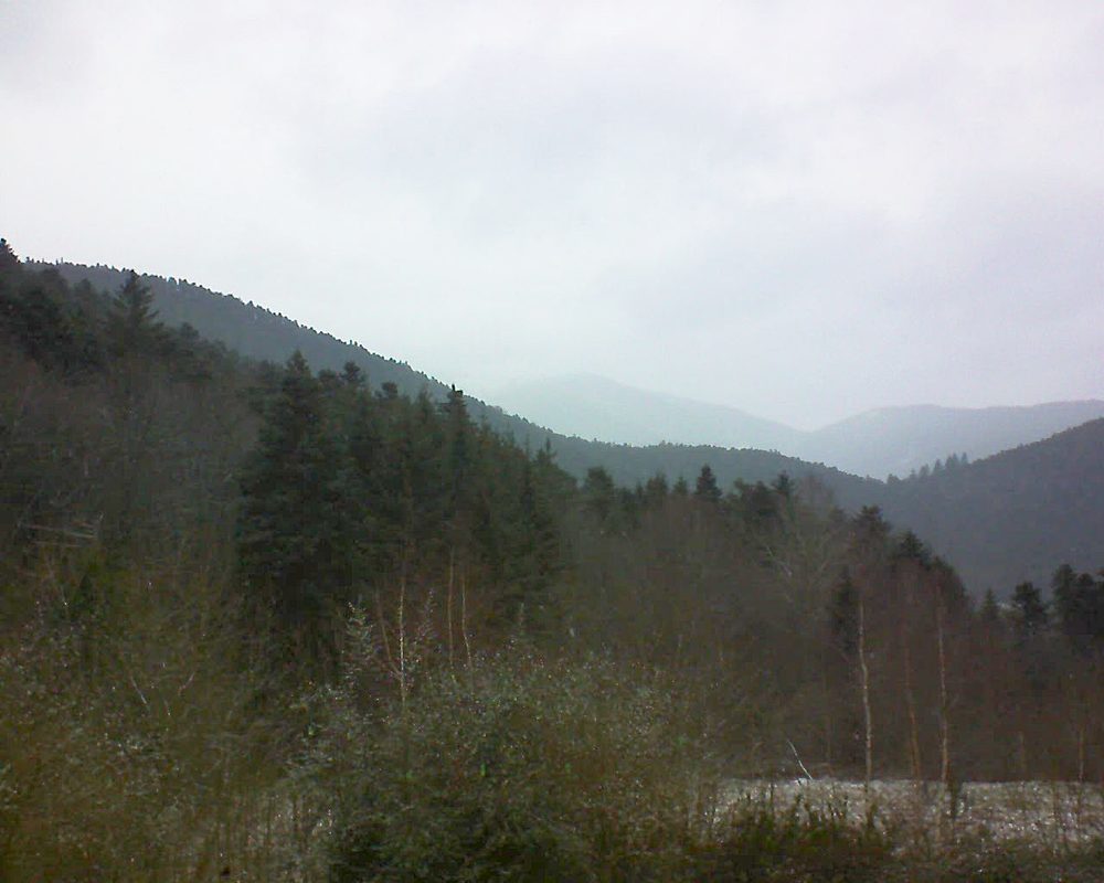 Le petit ballon vu depuis le Domaine Langmatt à Murbach le 05.01.2019 à 10:30 Le petit ballon (Alsace, Vosges) le 05.01.2019 à 10:30