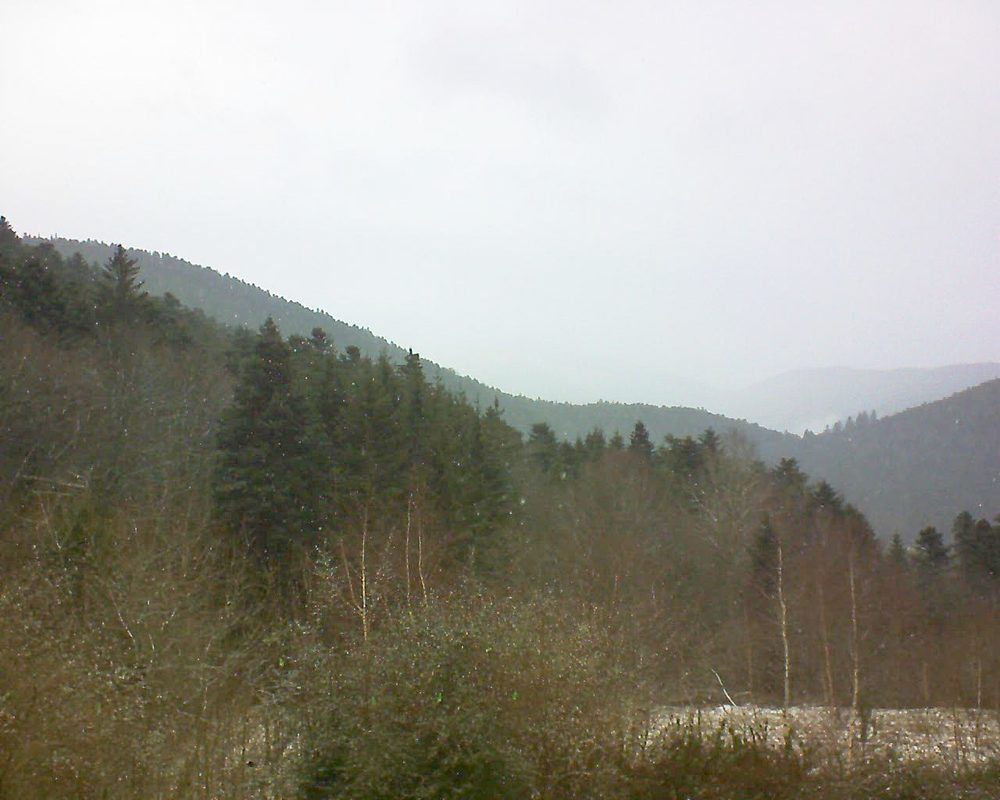Le petit ballon vu depuis le Domaine Langmatt à Murbach le 05.01.2019 à 11:00 Le petit ballon (Alsace, Vosges) le 05.01.2019 à 11:00