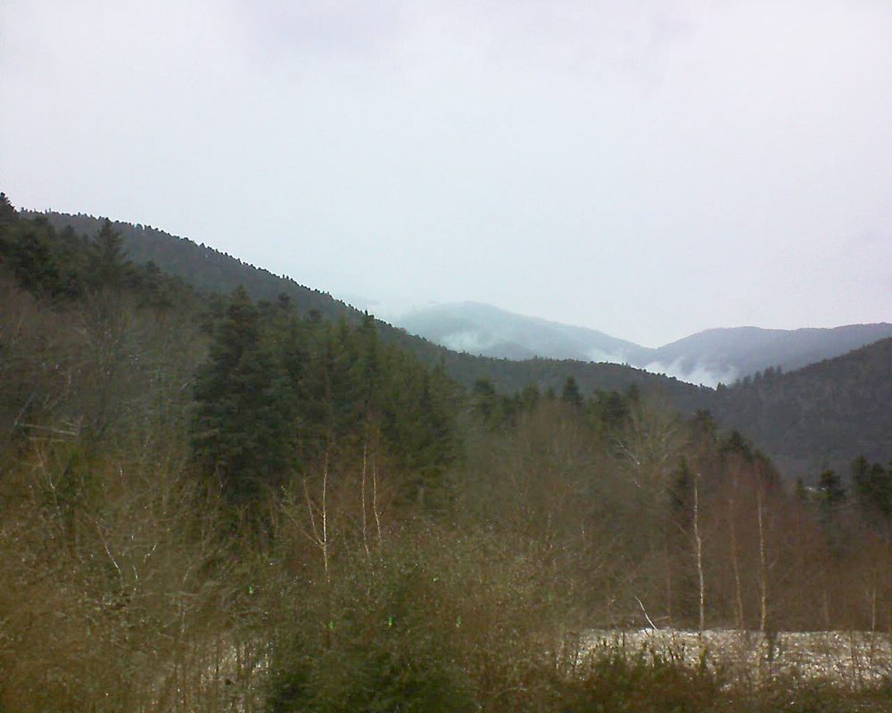 Le petit ballon vu depuis le Domaine Langmatt à Murbach le 05.01.2019 à 11:15 Le petit ballon (Alsace, Vosges) le 05.01.2019 à 11:15