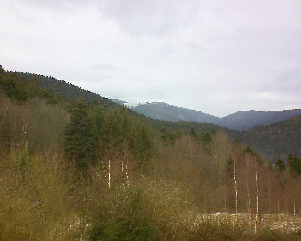 Le petit ballon vu depuis le Domaine Langmatt à Murbach le 05.01.2019 à 12:30 Le petit ballon (Alsace, Vosges) le 05.01.2019 à 12:30