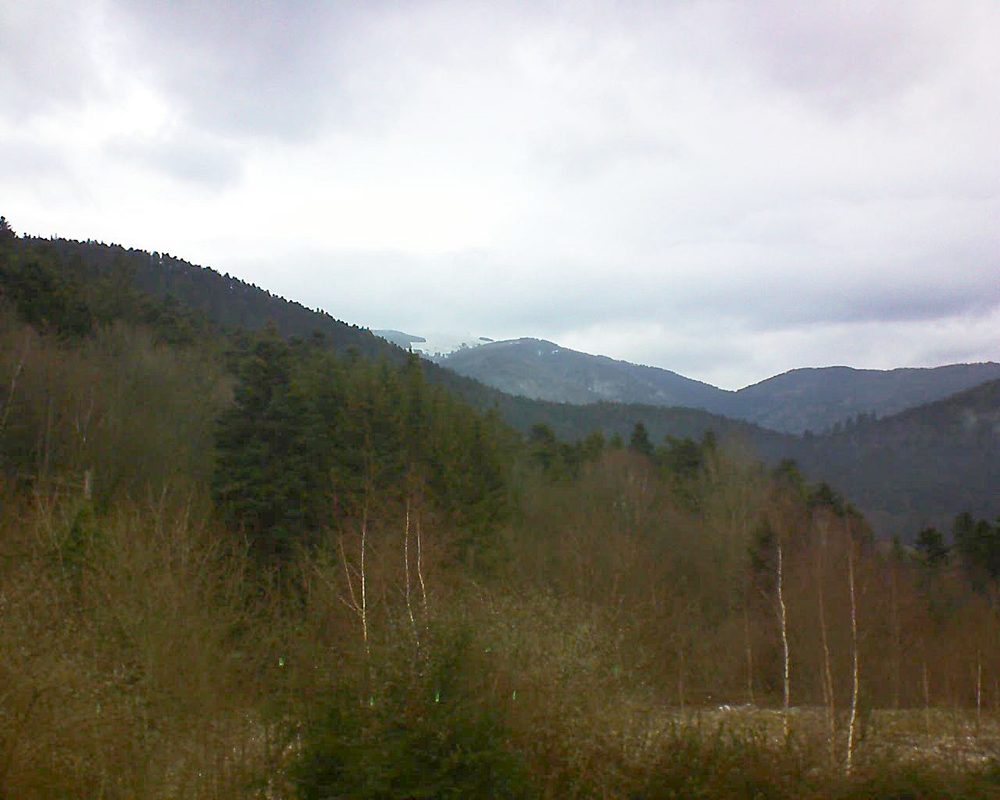 Le petit ballon vu depuis le Domaine Langmatt à Murbach le 05.01.2019 à 12:45 Le petit ballon (Alsace, Vosges) le 05.01.2019 à 12:45