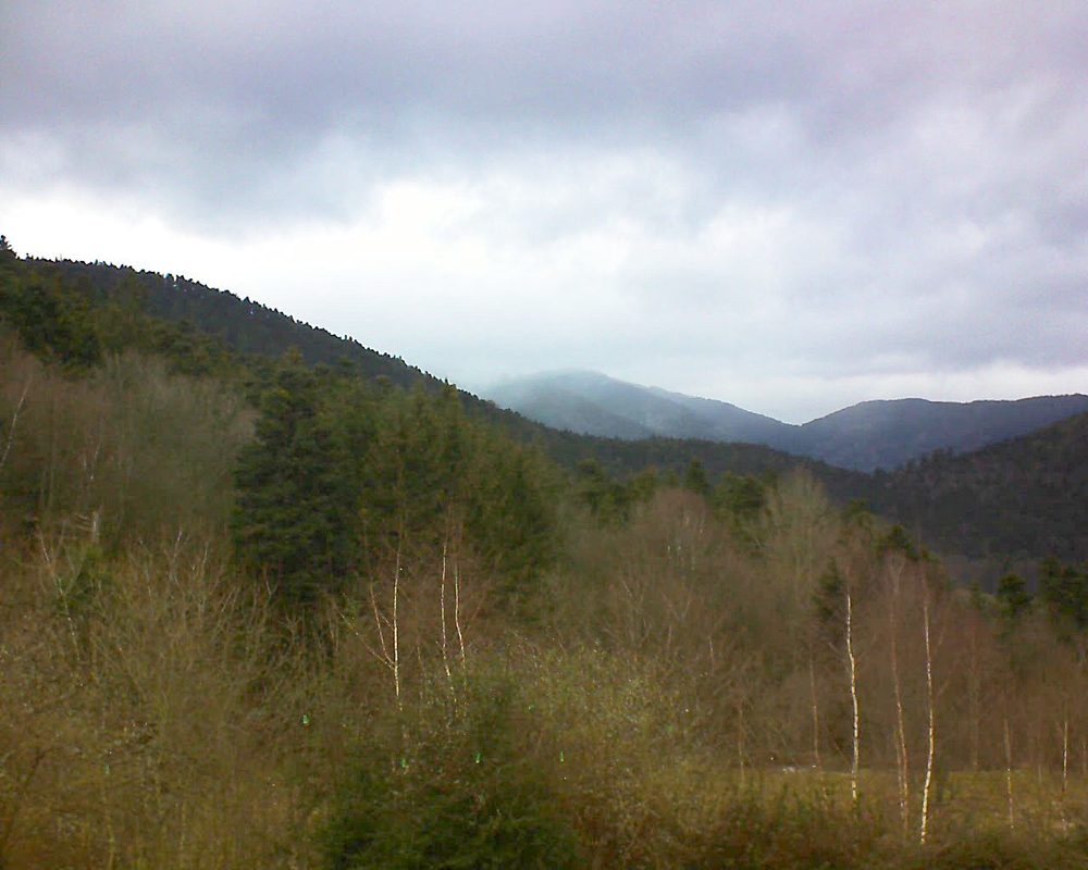 Le petit ballon vu depuis le Domaine Langmatt à Murbach le 05.01.2019 à 13:45 Le petit ballon (Alsace, Vosges) le 05.01.2019 à 13:45