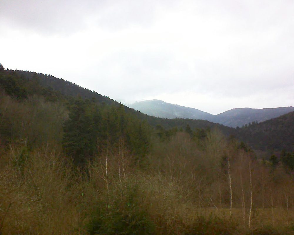 Le petit ballon vu depuis le Domaine Langmatt à Murbach le 05.01.2019 à 14:45 Le petit ballon (Alsace, Vosges) le 05.01.2019 à 14:45