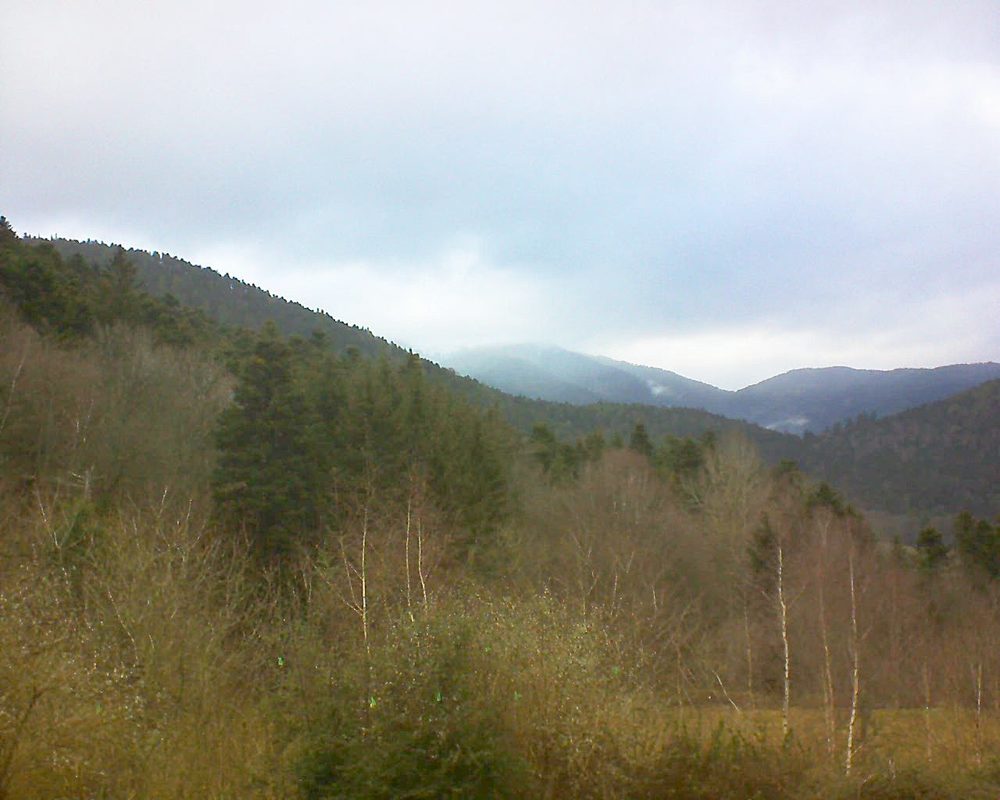 Le petit ballon vu depuis le Domaine Langmatt à Murbach le 05.01.2019 à 16:00 Le petit ballon (Alsace, Vosges) le 05.01.2019 à 16:00