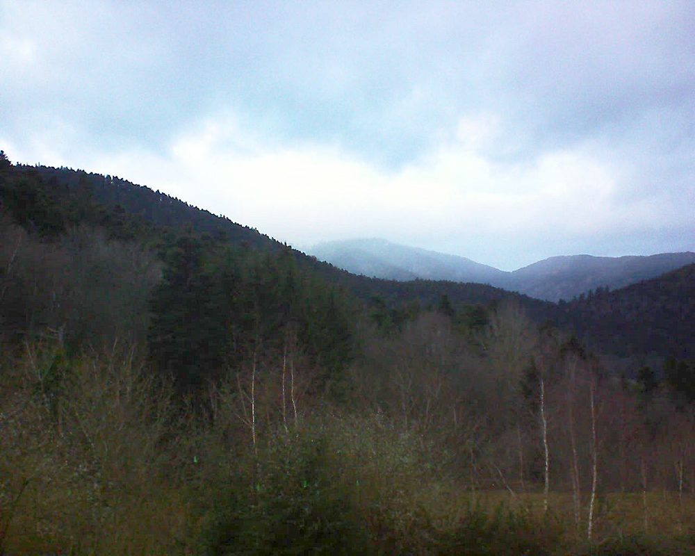 Le petit ballon vu depuis le Domaine Langmatt à Murbach le 05.01.2019 à 16:45 Le petit ballon (Alsace, Vosges) le 05.01.2019 à 16:45