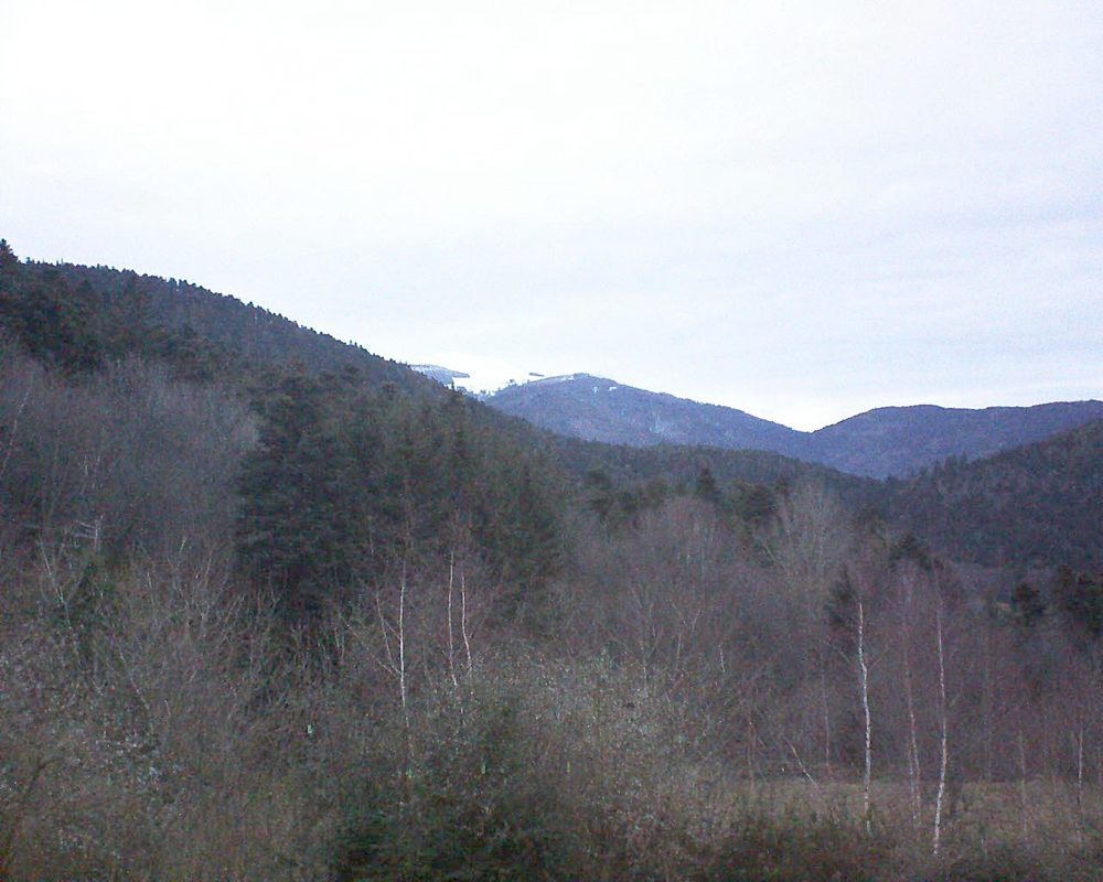 Le petit ballon vu depuis le Domaine Langmatt à Murbach le 06.01.2019 à 08:15 Le petit ballon (Alsace, Vosges) le 06.01.2019 à 08:15