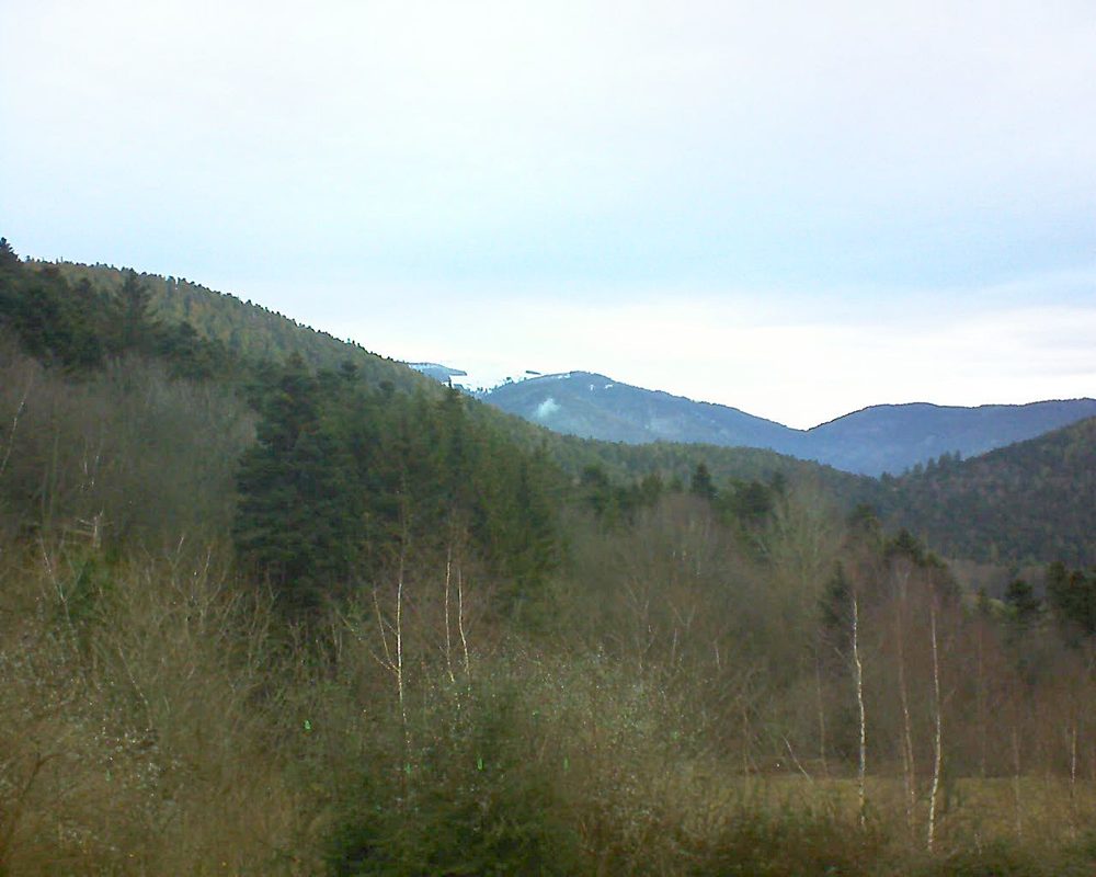 Le petit ballon vu depuis le Domaine Langmatt à Murbach le 06.01.2019 à 09:15 Le petit ballon (Alsace, Vosges) le 06.01.2019 à 09:15