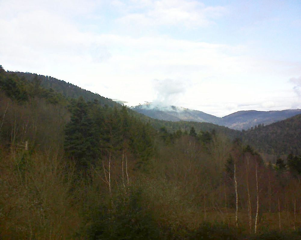 Le petit ballon vu depuis le Domaine Langmatt à Murbach le 06.01.2019 à 11:00 Le petit ballon (Alsace, Vosges) le 06.01.2019 à 11:00