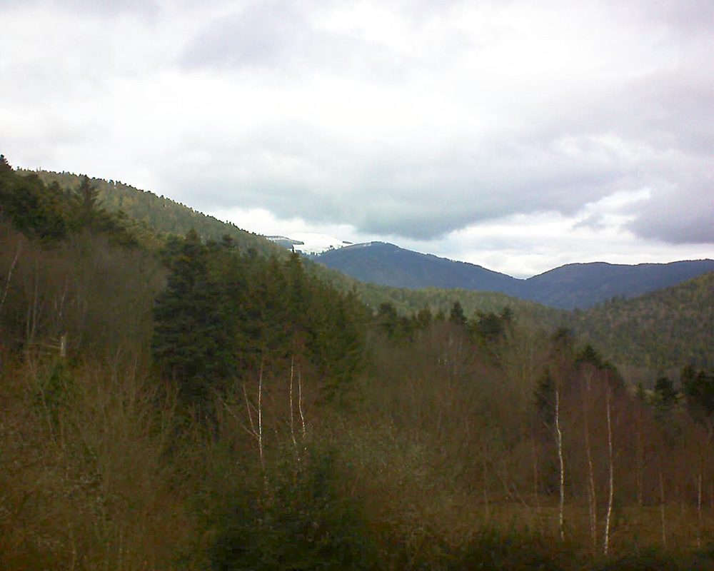 Le petit ballon vu depuis le Domaine Langmatt à Murbach le 06.01.2019 à 11:45 Le petit ballon (Alsace, Vosges) le 06.01.2019 à 11:45