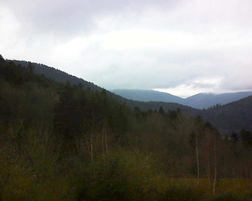 Le petit ballon vu depuis le Domaine Langmatt à Murbach le 06.01.2019 à 13:45 Le petit ballon (Alsace, Vosges) le 06.01.2019 à 13:45