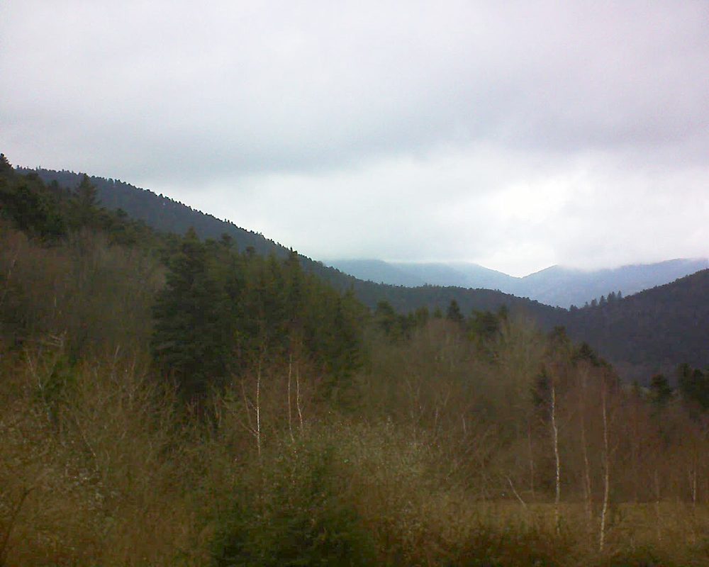 Le petit ballon vu depuis le Domaine Langmatt à Murbach le 06.01.2019 à 14:30 Le petit ballon (Alsace, Vosges) le 06.01.2019 à 14:30