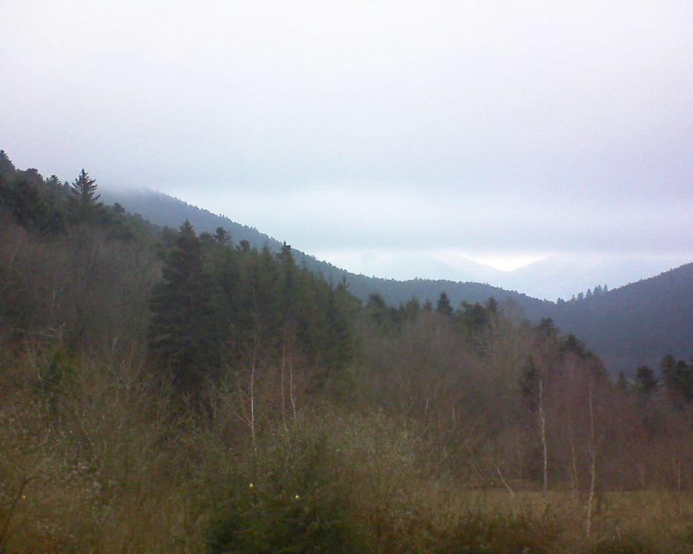 Le petit ballon vu depuis le Domaine Langmatt à Murbach le 06.01.2019 à 15:45 Le petit ballon (Alsace, Vosges) le 06.01.2019 à 15:45