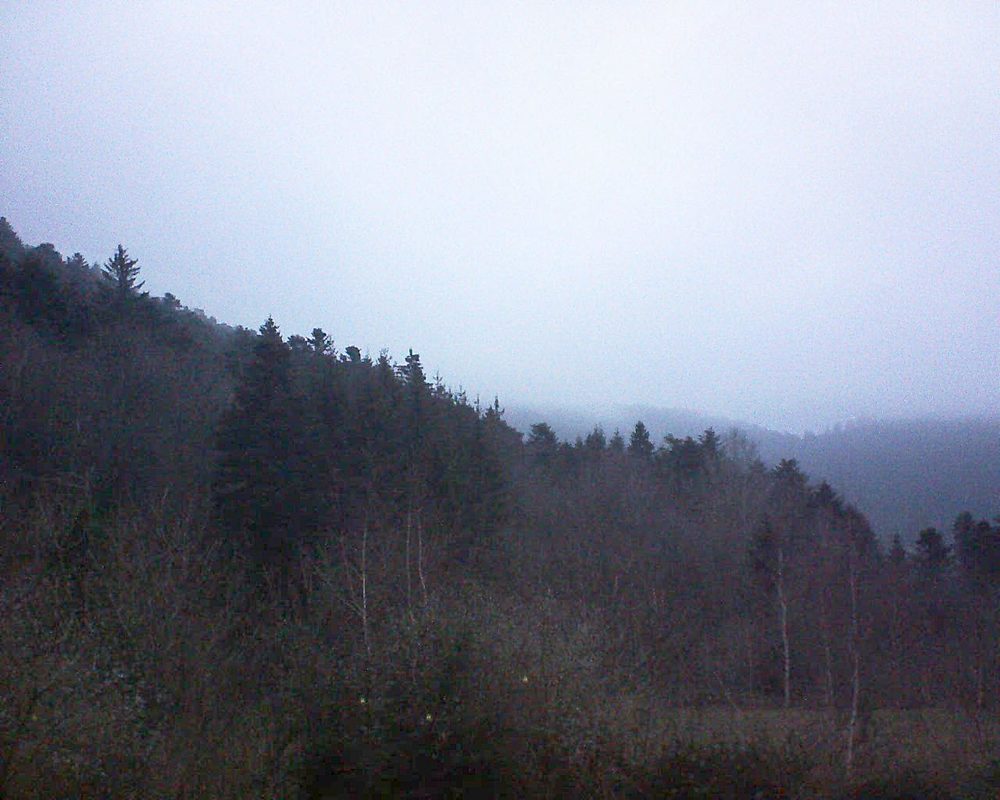 Le petit ballon vu depuis le Domaine Langmatt à Murbach le 06.01.2019 à 17:00 Le petit ballon (Alsace, Vosges) le 06.01.2019 à 17:00