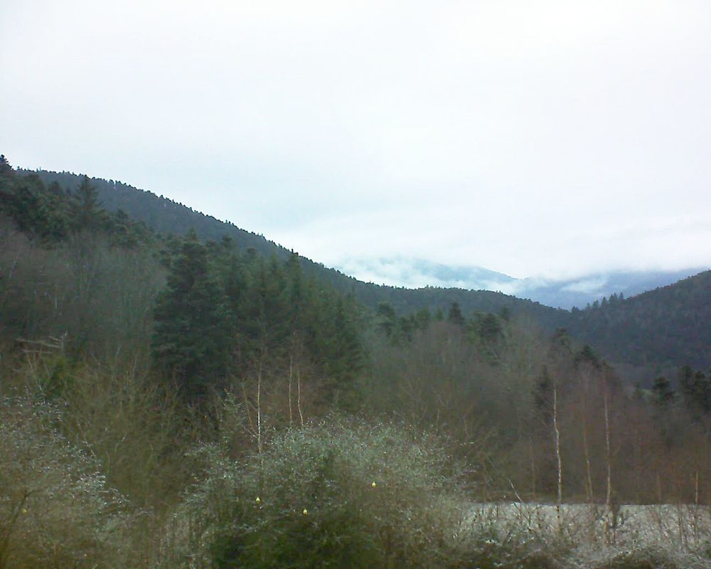 Le petit ballon vu depuis le Domaine Langmatt à Murbach le 07.01.2019 à 09:15 Le petit ballon (Alsace, Vosges) le 07.01.2019 à 09:15