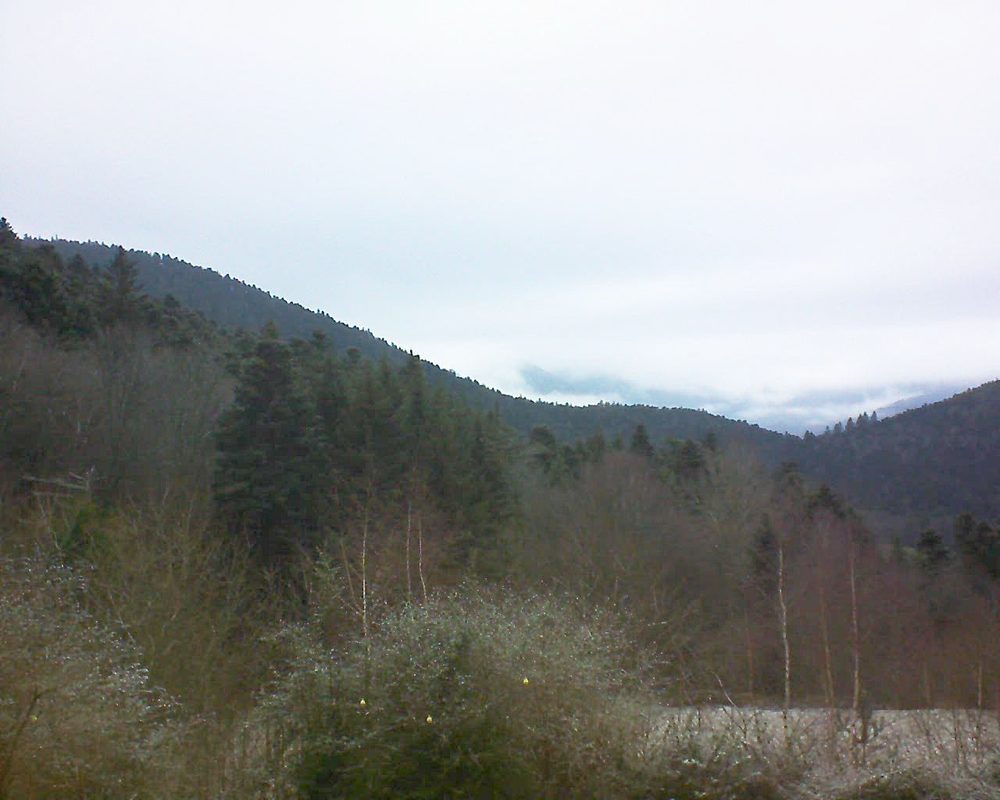 Le petit ballon vu depuis le Domaine Langmatt à Murbach le 07.01.2019 à 09:30 Le petit ballon (Alsace, Vosges) le 07.01.2019 à 09:30