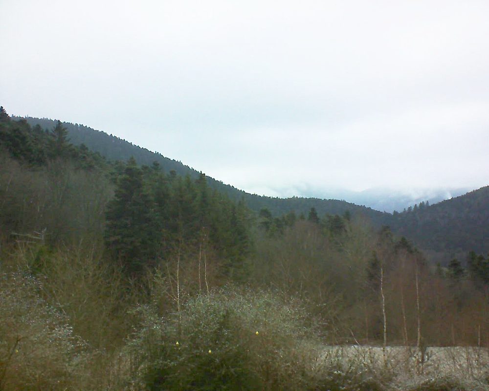 Le petit ballon vu depuis le Domaine Langmatt à Murbach le 07.01.2019 à 09:45 Le petit ballon (Alsace, Vosges) le 07.01.2019 à 09:45